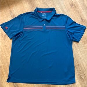 Adidas Blue Performance Polo Golf Shirt
